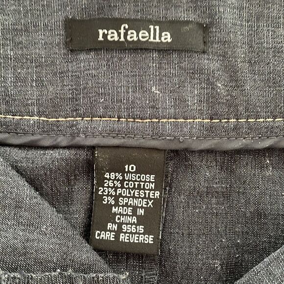 RAFAELLA denim pencil skirt with button, hook‎ & eye, zipper, pockets size 10 - Picture 4 of 9